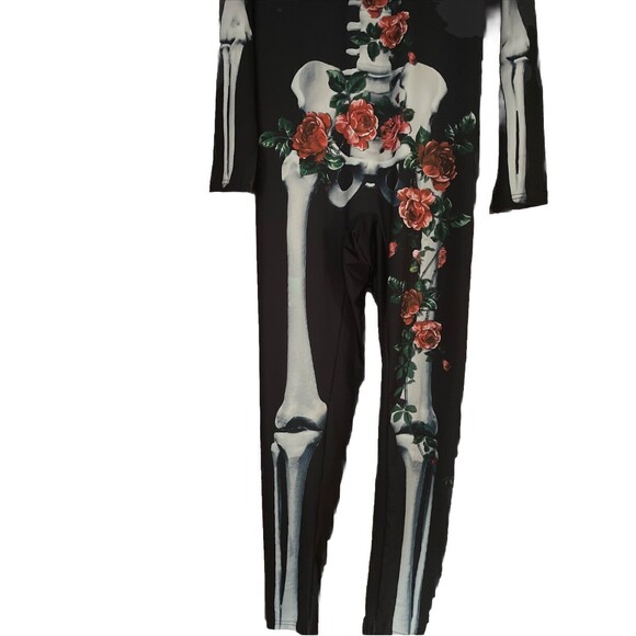 New Unisex 3D Halloween Cosplay Costumes Jumpsuit Skeleton Bone Bodysuit L - XL - Picture 5 of 6